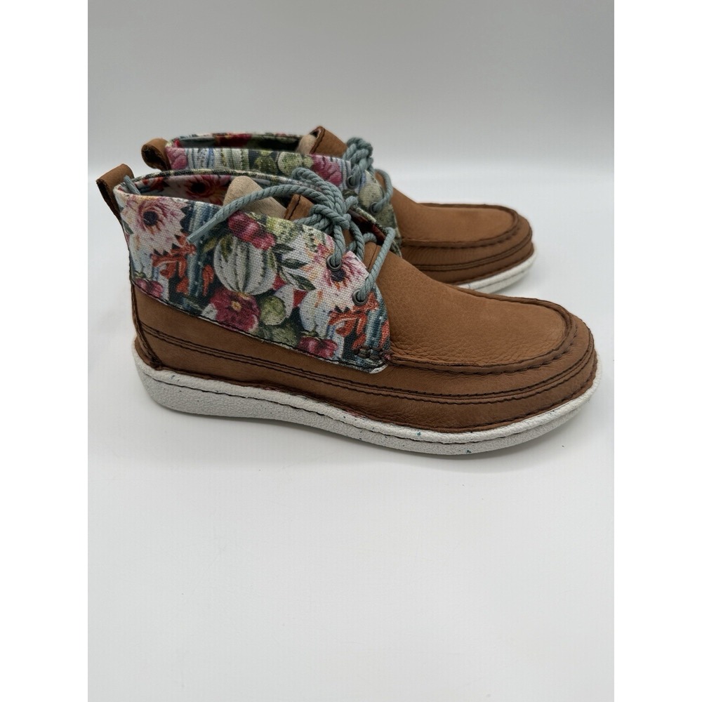 Justin Boots Breezy Chukka Booties,Womens 11, Cactus Floral,Tan,Cowhide Lea - Picture 5 of 14